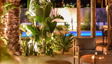 can Ramon sale house modern Ibiza night garden .JPG